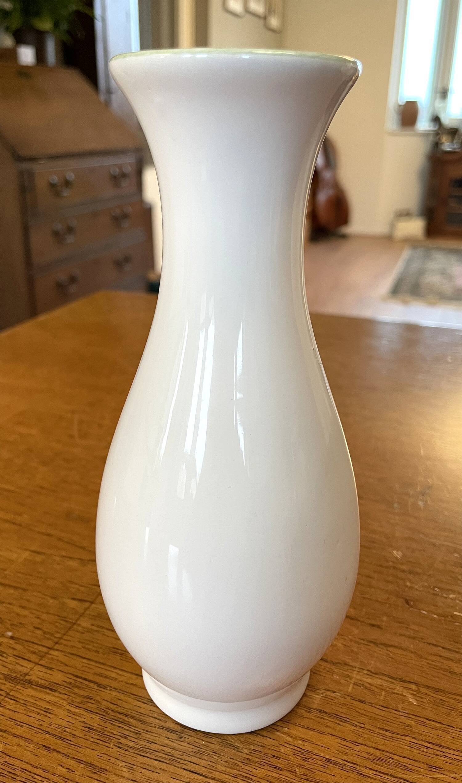 Porcelain Vase with Relief Painting of Forget Me Nots