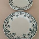 5 flat plates in St Amand "Jane" iron clay