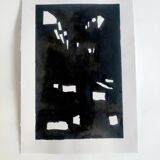 Black abstract painting
