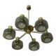 Large brass and glass chandelier by Hans-Agne Jakobsson, Sweden 1960s