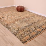 Peach Vintage Moroccan Rug 210 x 270 cm, Berber Wool Rug, Handmade Boho Rug
