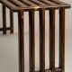 Interior slatted bench in fir - brutalist style, 1960s