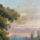 Counterpart of Paintings by Jean Ernest TEXIER (1829-1900) Fisher landscape