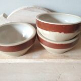 Set of 3 small bowls in Digoin stoneware