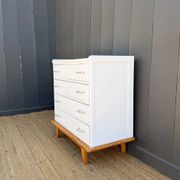 Compass leg chest of drawers