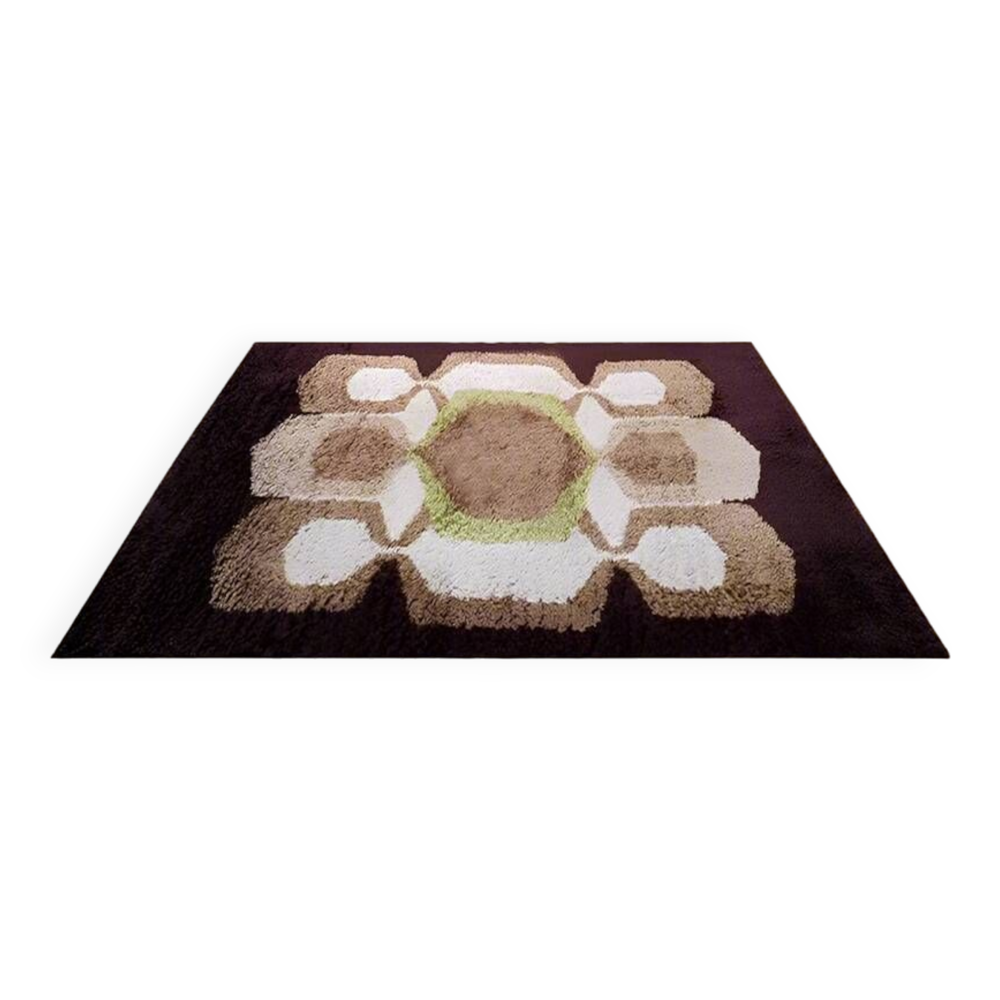 Tapis space age des années 1970 en laine. fabriqué en italie