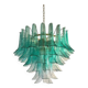 Mid-Century Modern Style Green-Wather “Sella” Petali Chandelier in Mazzega