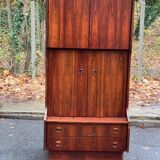 Scandinavian teak wardrobe, circa 1950, 91x65x183cm