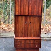 Scandinavian teak wardrobe, circa 1950, 91x65x183cm