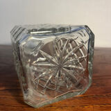 Rectangular carafe in cut glass, Bohemian crystal style