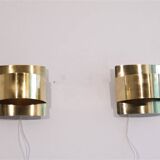 Pair of brass wall lights by Peter Celsing 1970