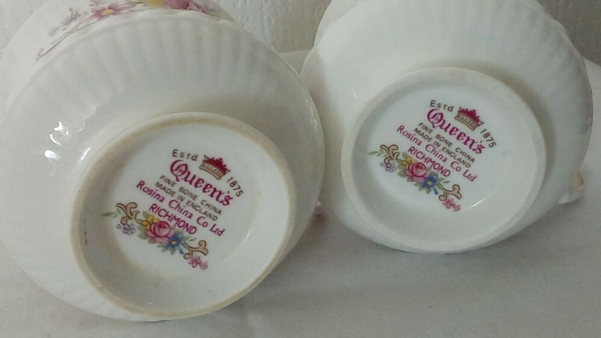 ENGLISH PORCELAIN CUP ROSINA QUEENS RICHMOND
