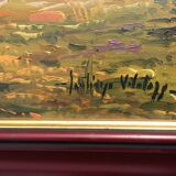 S. Vilata: Oil "Autumn Landscape". Vintage 70