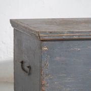 Petite malle bleue ancienne (c.1920) #35