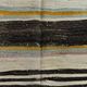 5x9 Cream & Brown Striped Handmade Vintage Kilim Rug, 147x264Cm