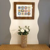 Art Deco wall mirror 40x50 - Wood marquetry - Very good condition