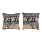 Set of 2 vintage Turkish cushion covers 38x38 cm