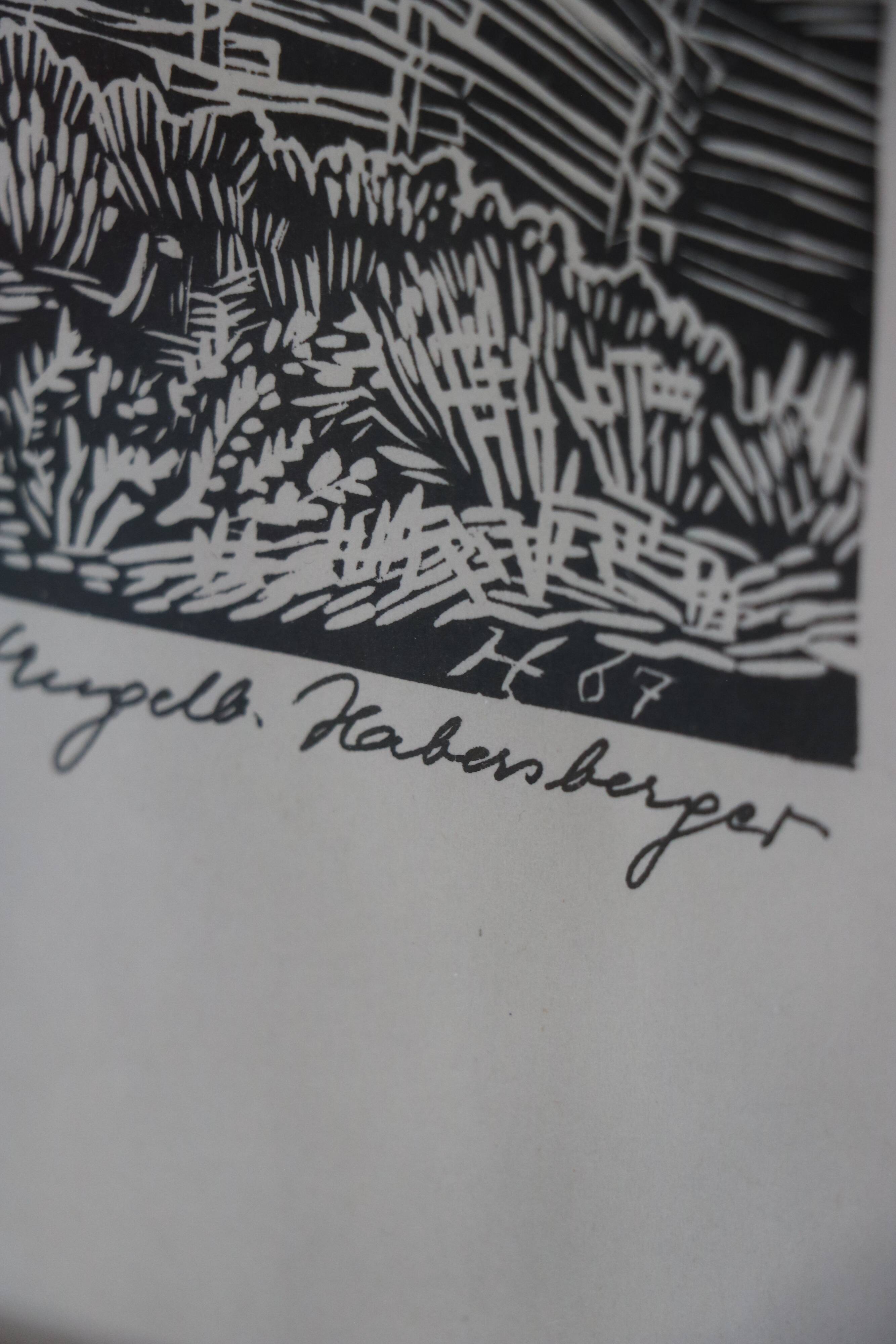 Woodcut by Engelbert Habersberger (1929-2006)