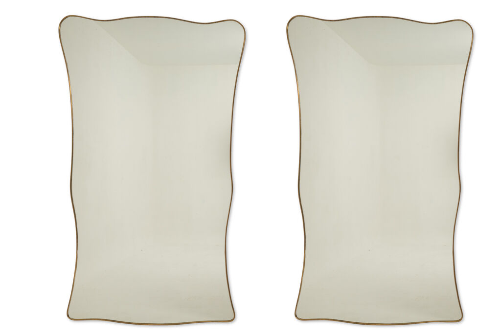 Pair of mirrors in the style of Gio Ponti. Work from the 1980s.