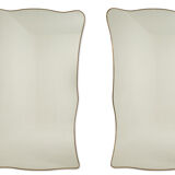 Pair of mirrors in the style of Gio Ponti. Work from the 1980s.