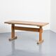 Dining table in solid elm, Les Arcs, France.