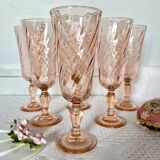 Vintage Luminarc champagne flutes