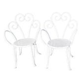 Pair of garden armchairs 1900 in wrought iron