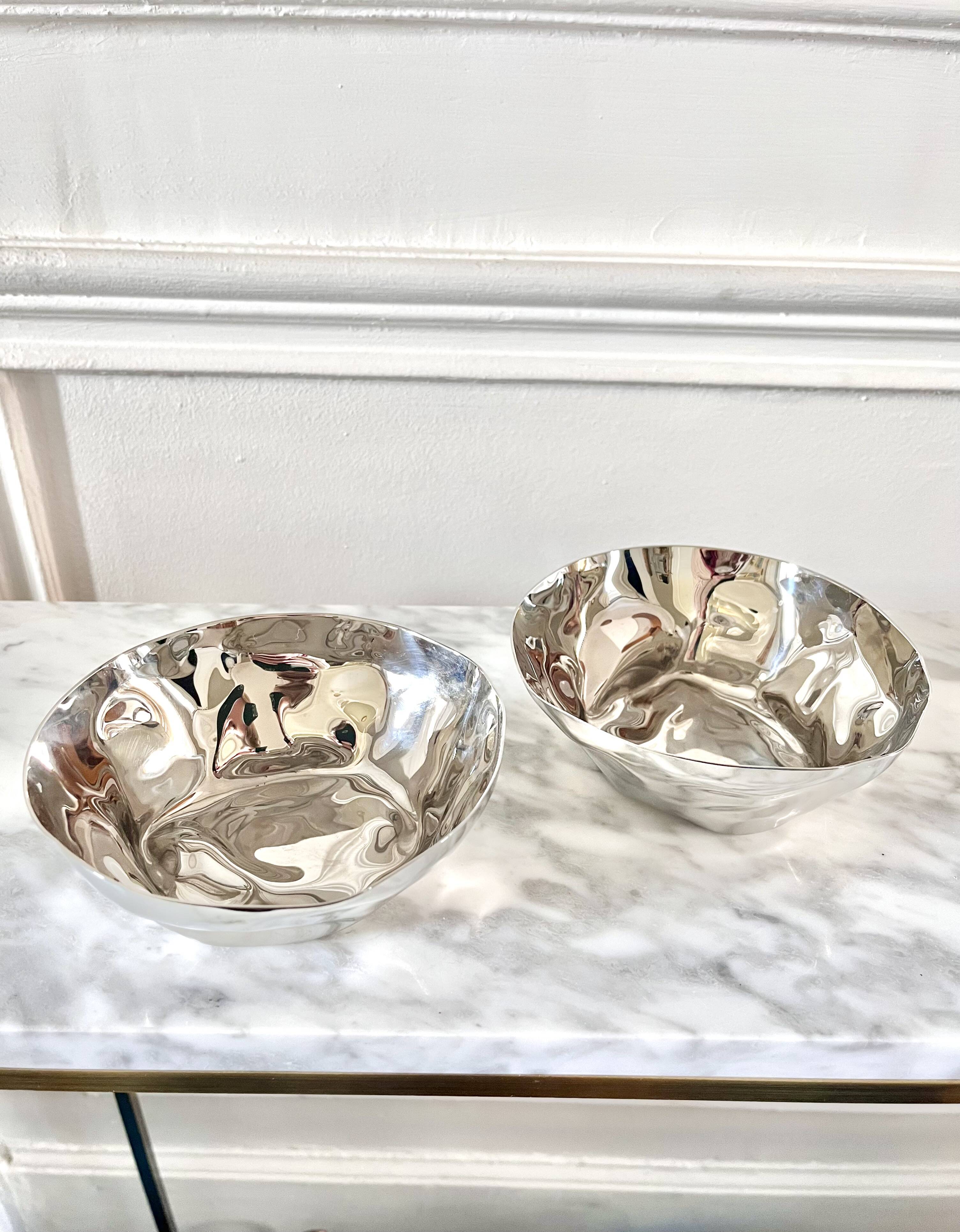 Paire de coupelles Alessi, création Lluis Clotet