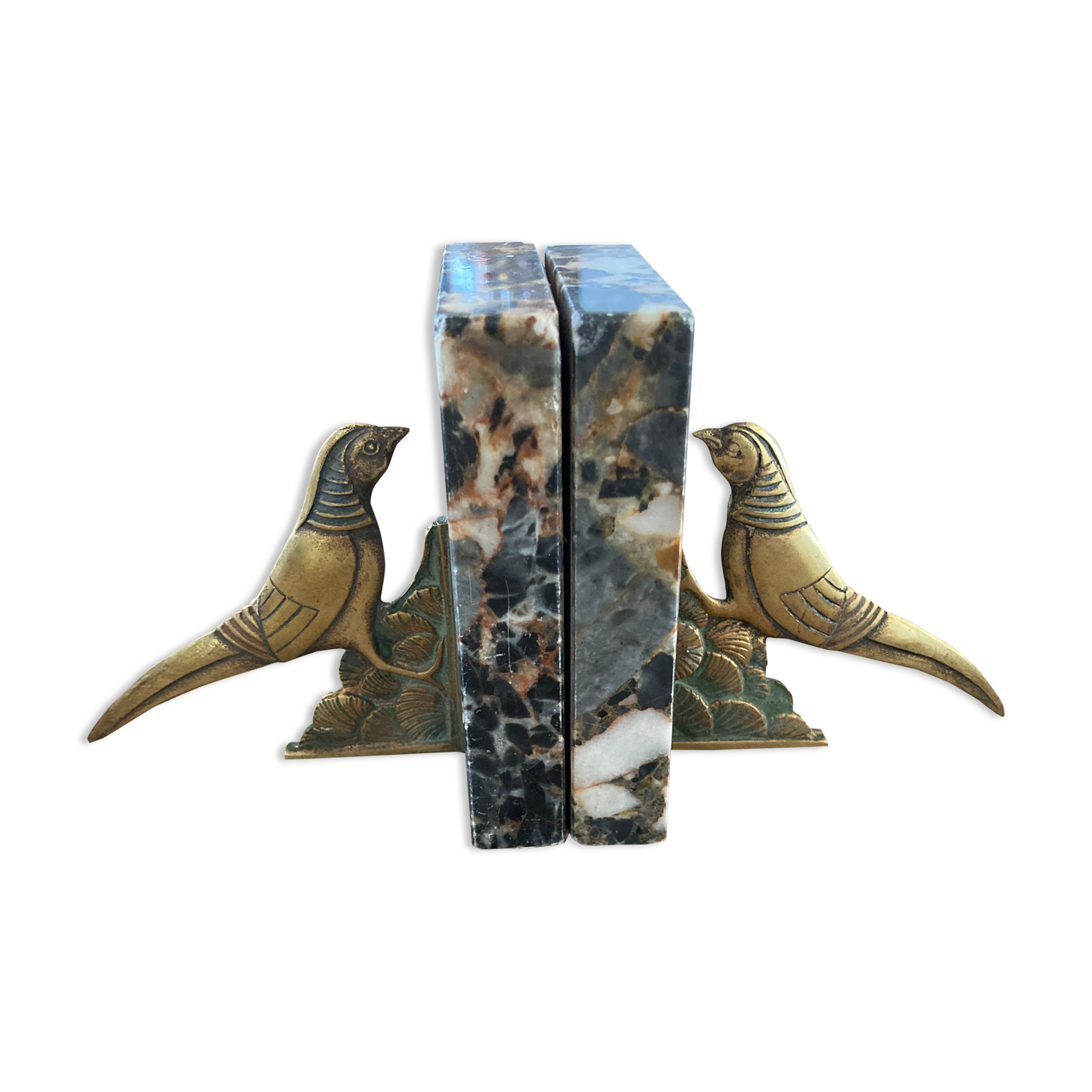 Book greenhouse in bronze and marble