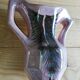 Vintage pearlescent vase, in the style of Vallauris, 1970s.