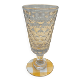 Absinthe glass decorated with nineteenth pastilles