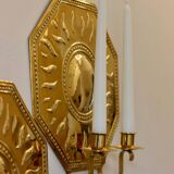 Pair of mid-century brass Swedish sconces by Torbjörn, tested