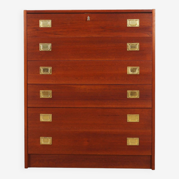 Teak chest of drawers, Danish design, 1960s, production: Denmark