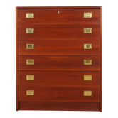 Commode en teck, design danois, années 1960
