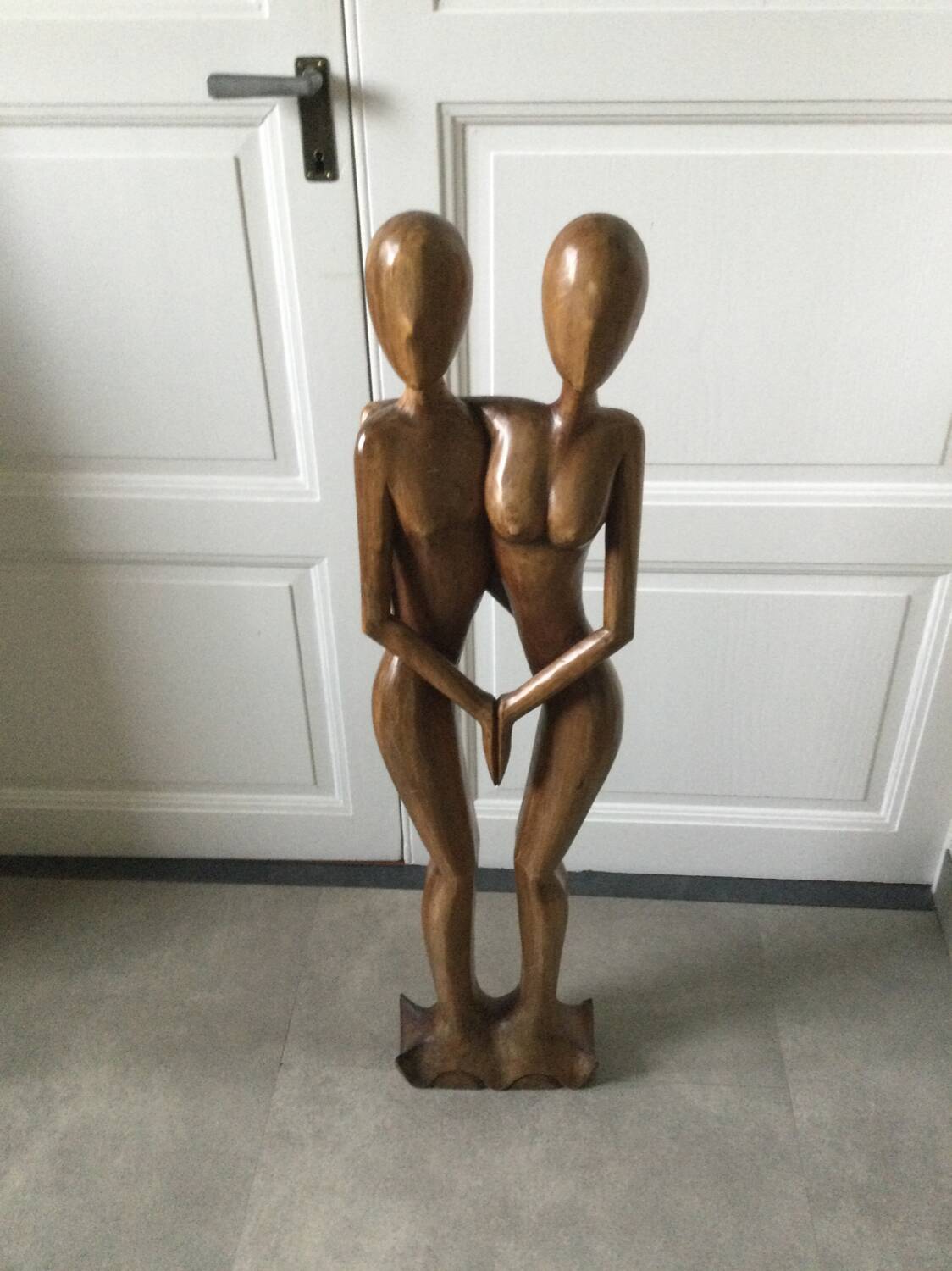 XXL couple sculpture, Scandinavian style, 60s