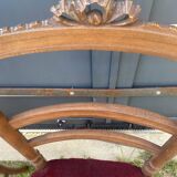 2 chaises velours rouge