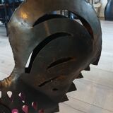 Wrought iron table lamp/rooster