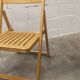 Paire de chaises pliantes Ikea 1970 couleur miel