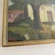 Huile vers 1900, cadre bois et vitre