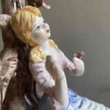 Pair Italian porcelain table lamps by Capodimonte