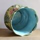 Antique Ceramic Cache Pot with Poppies, Art Nouveau Planter