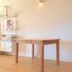 Art Deco sanded raw wood table