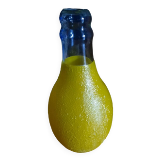 XXL Orangina Advertising Glass Lamp Bottle Lemonade Lamp Yellow 70s -80s vintage