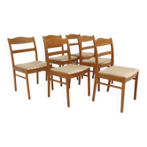 Set de 6 chaises scandinave en hêtre, Suède, 1950