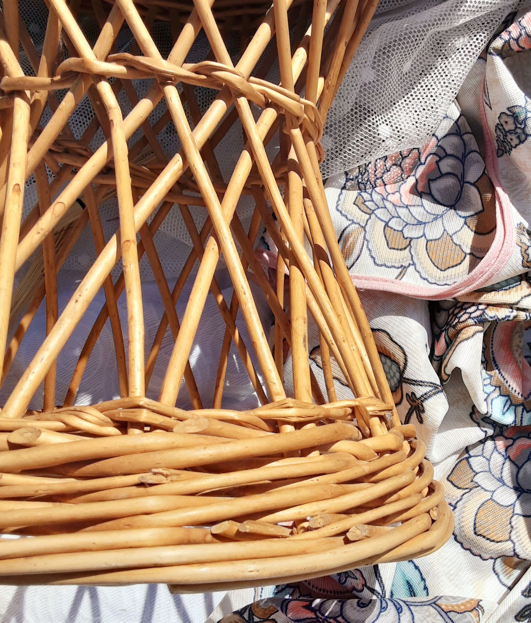 Vintage rattan round table