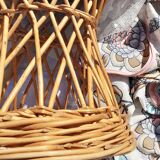 Vintage rattan round table