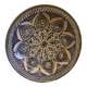 Large Moroccan Ceramic Bowl with Blue hand-painted motif, from the 1950s/60s