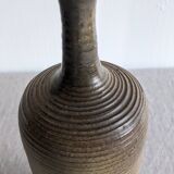 Single-flower vase "bottle" in glazed ceramic dated signed AR78