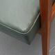1950s armchair in cherrywood, leatherette kaki