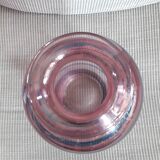 Vase vintage en verre rayé